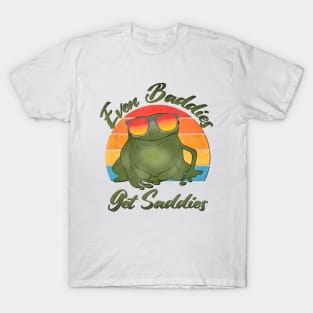 Even Baddies Get Saddies Funny Frog T-Shirt